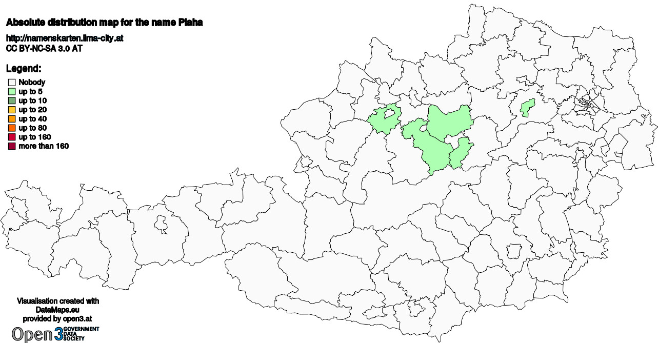 Absolute Distribution maps for surname Plaha
