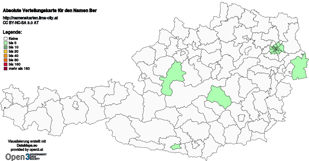 Absolute Verteilungskarten Nachnamen Ber