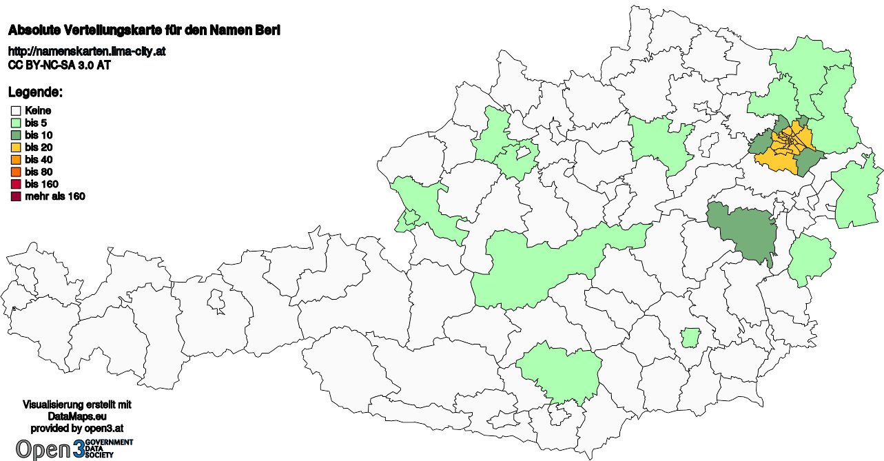 Absolute Verteilungskarten Nachnamen Berl