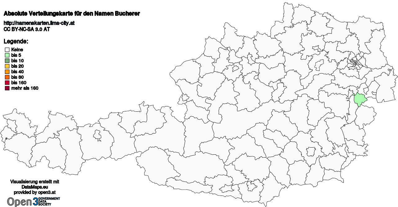 Absolute Verteilungskarten Nachnamen Bucherer