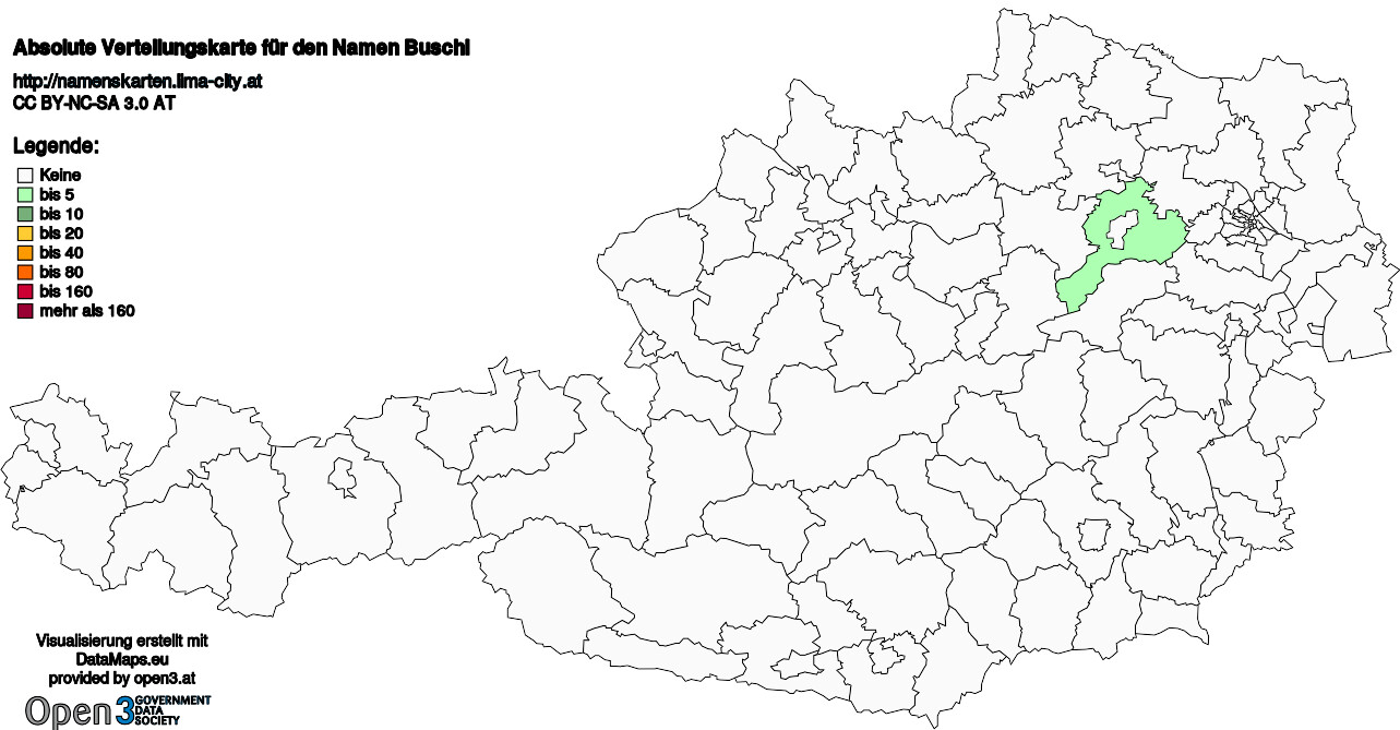 Absolute Verteilungskarten Nachnamen Buschl