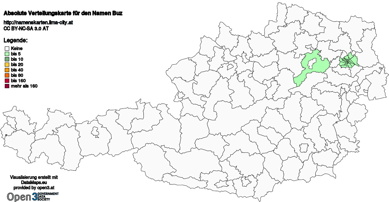 Absolute Verteilungskarten Nachnamen Buz