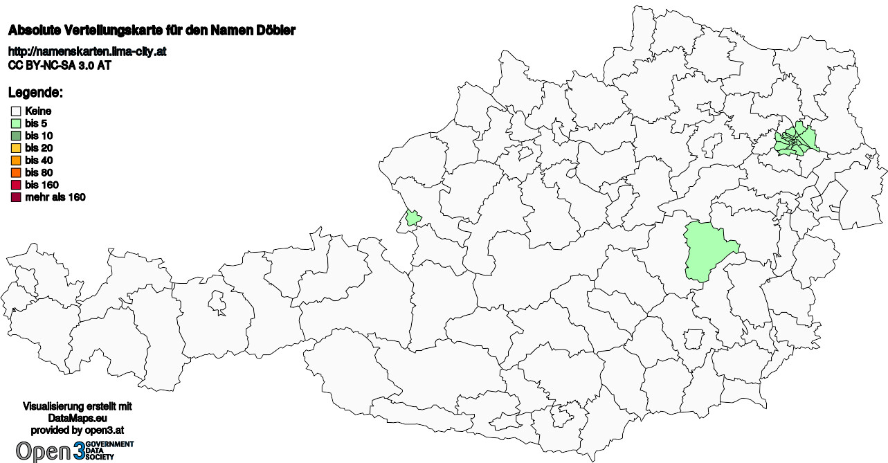 Absolute Verteilungskarten Nachnamen Döbler