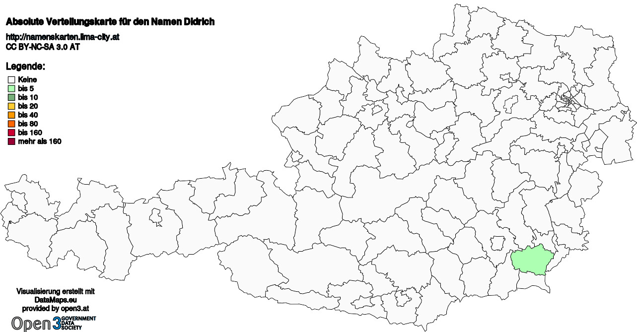 Absolute Verteilungskarten Nachnamen Didrich