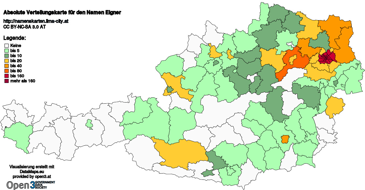 Absolute Verteilungskarten Nachnamen Eigner