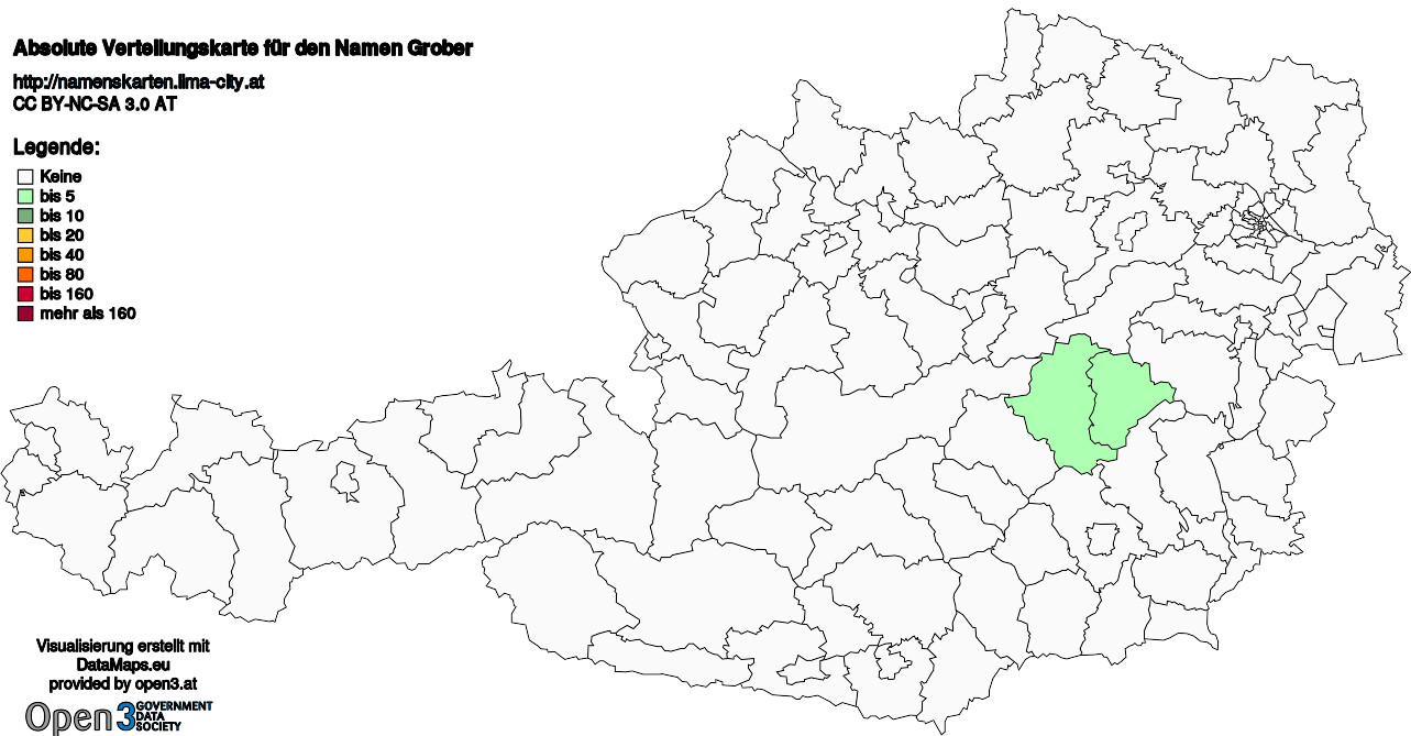 Absolute Verteilungskarten Nachnamen Grober