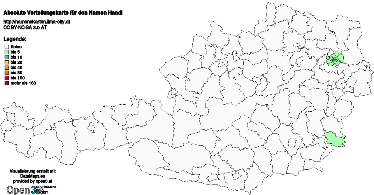 Absolute Verteilungskarten Nachnamen Haadl