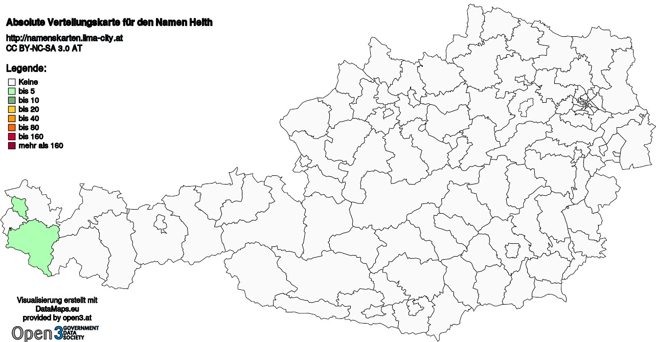Absolute Verteilungskarten Nachnamen Helth