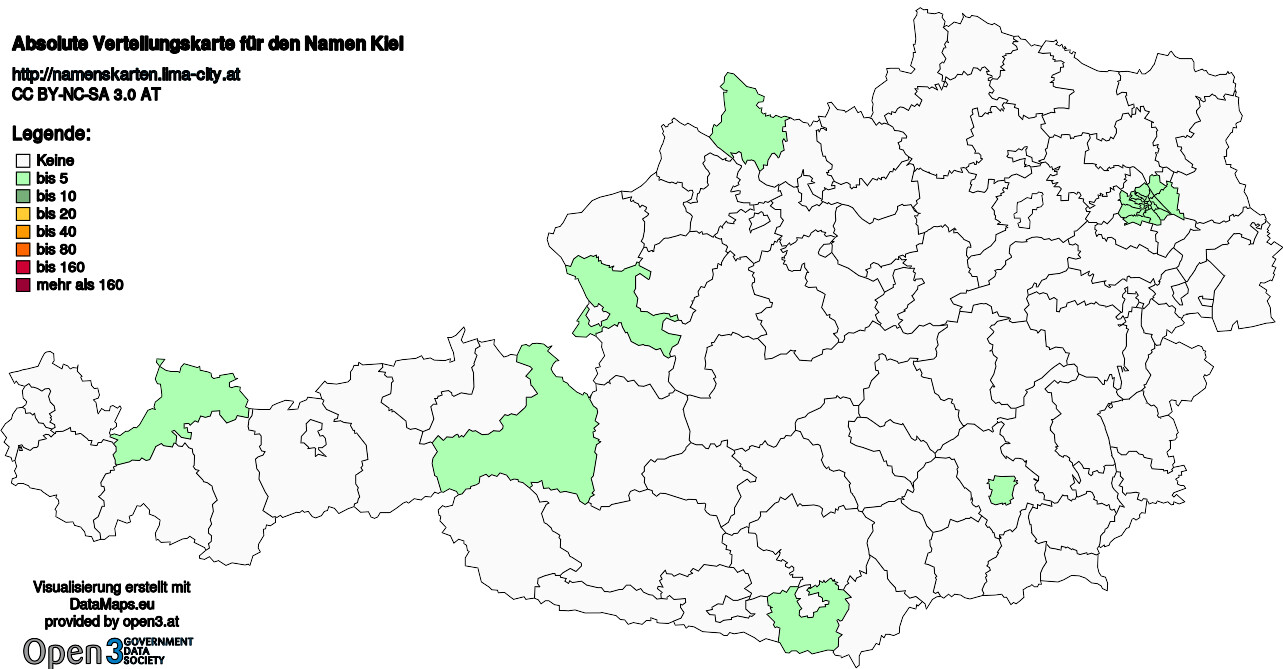 Absolute Verteilungskarten Nachnamen Kiel