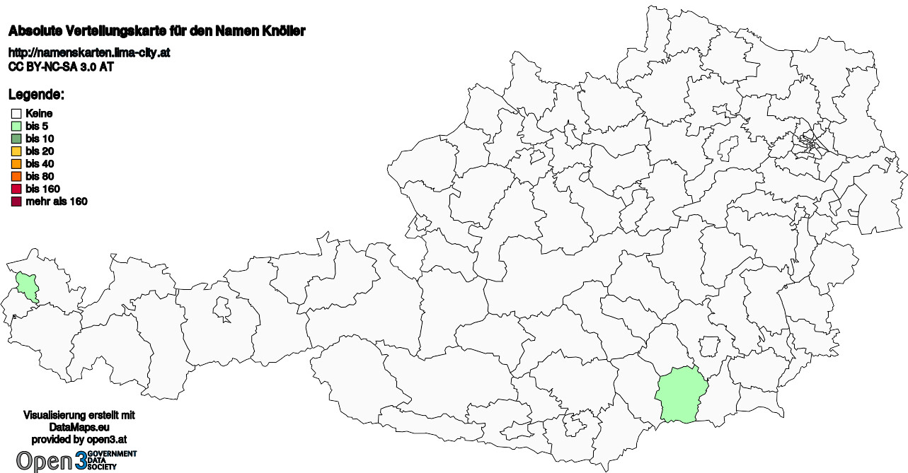 Absolute Verteilungskarten Nachnamen Knöller