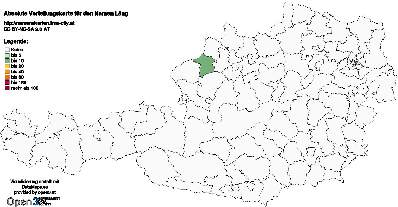 Absolute Verteilungskarten Nachnamen Läng