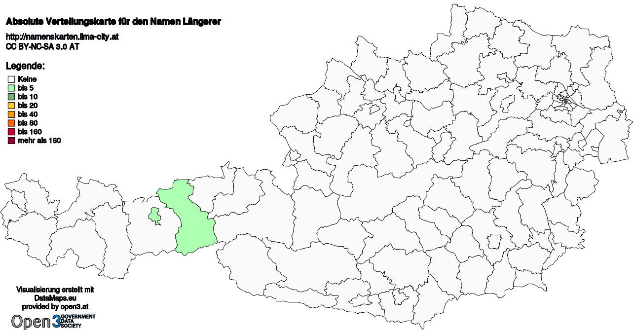 Absolute Verteilungskarten Nachnamen Längerer