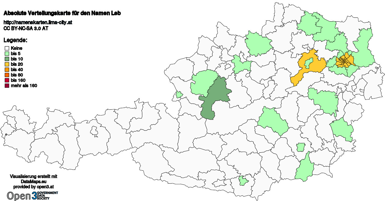 Absolute Verteilungskarten Nachnamen Leb