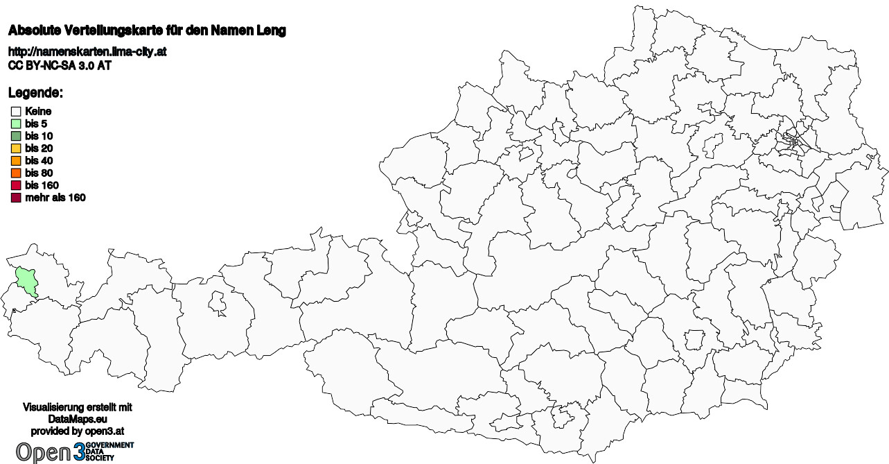 Absolute Verteilungskarten Nachnamen Leng
