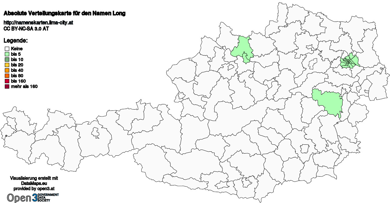 Absolute Verteilungskarten Nachnamen Long