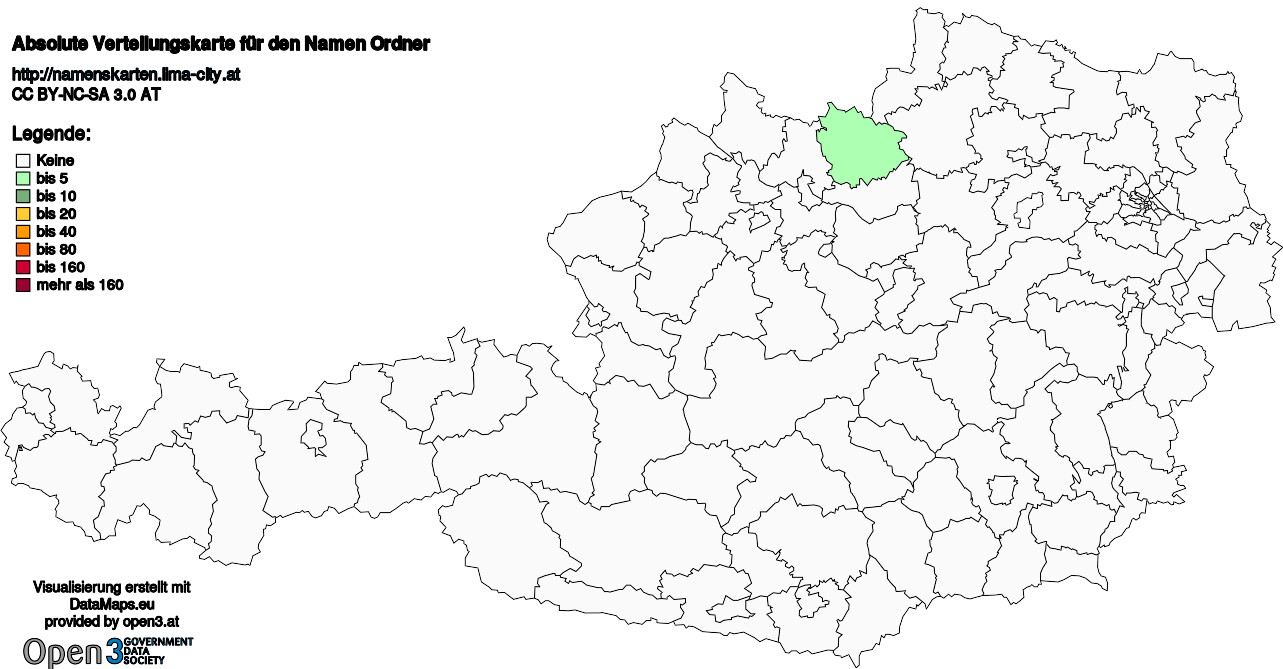 Absolute Verteilungskarten Nachnamen Ordner