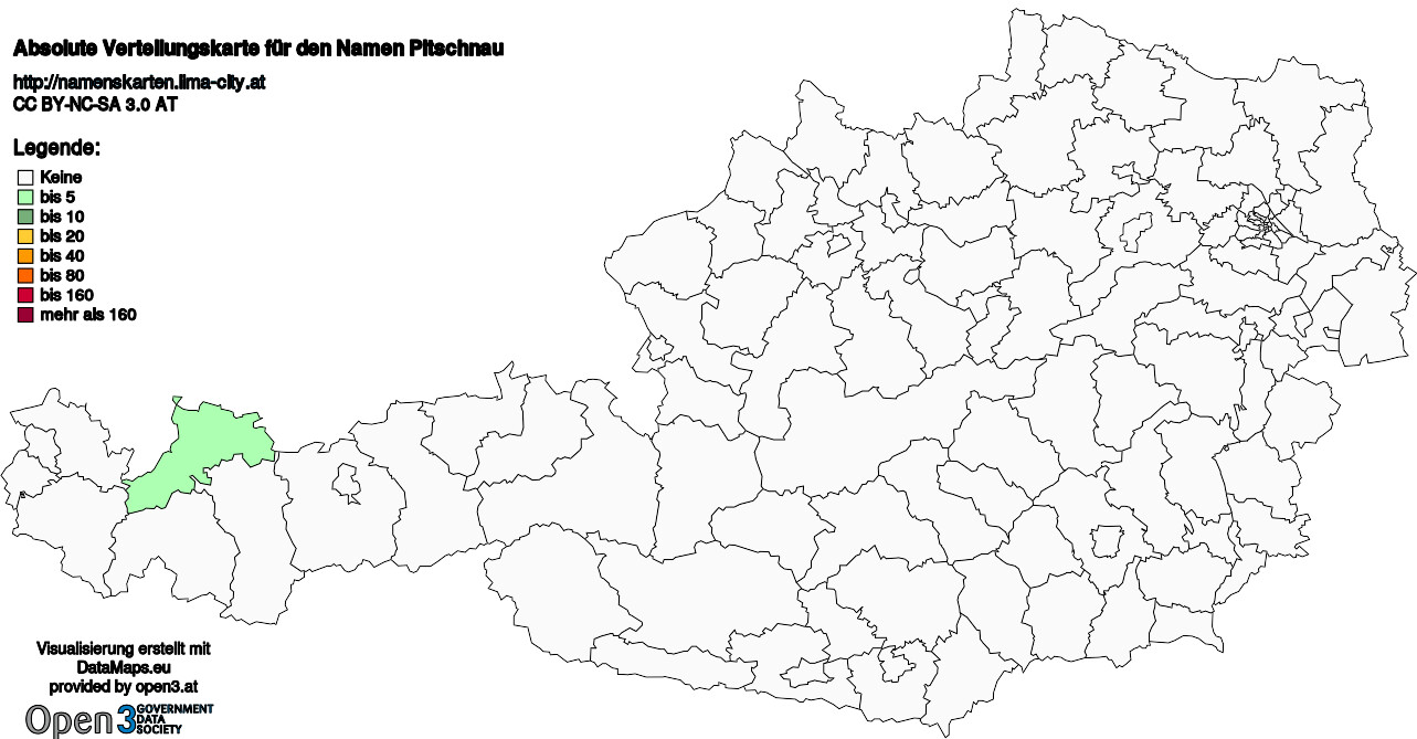 Absolute Verteilungskarten Nachnamen Pitschnau