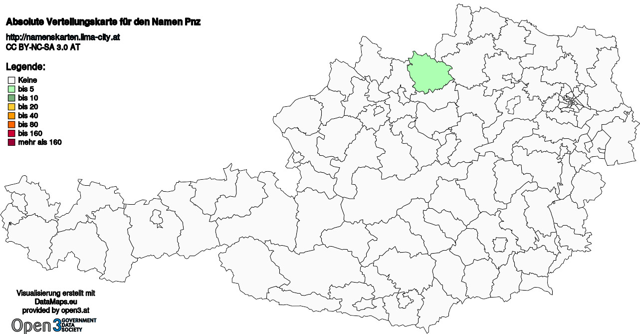 Absolute Verteilungskarten Nachnamen Pnz