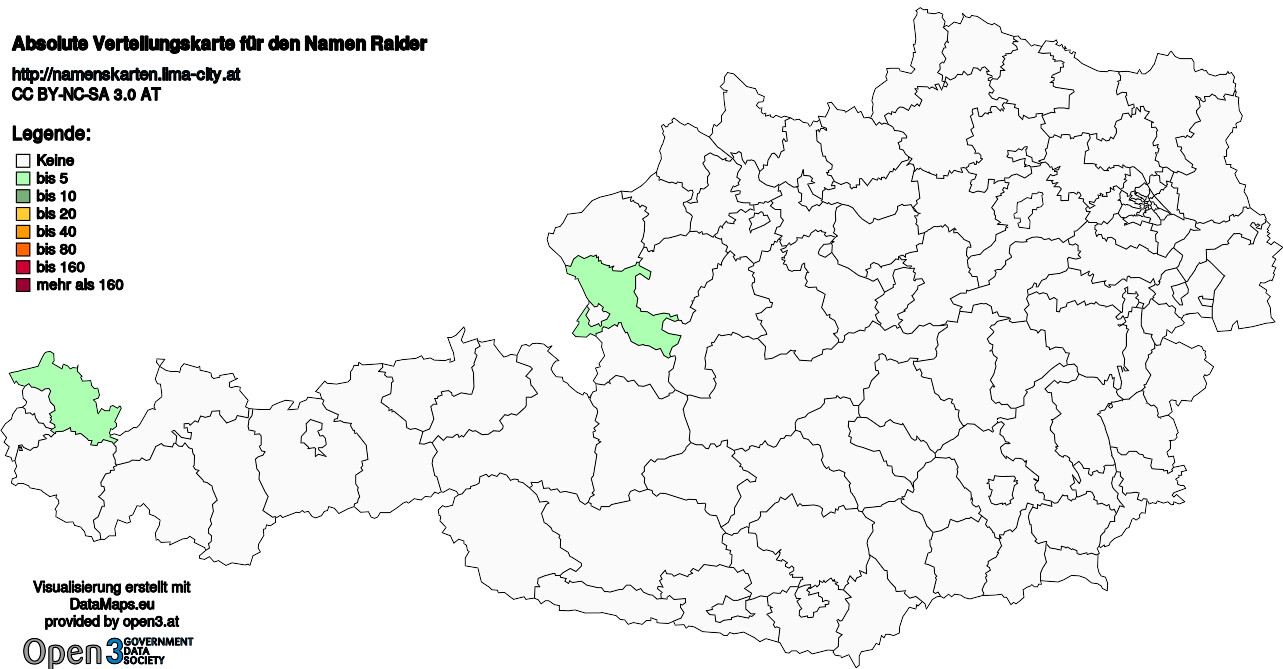 Absolute Verteilungskarten Nachnamen Raider