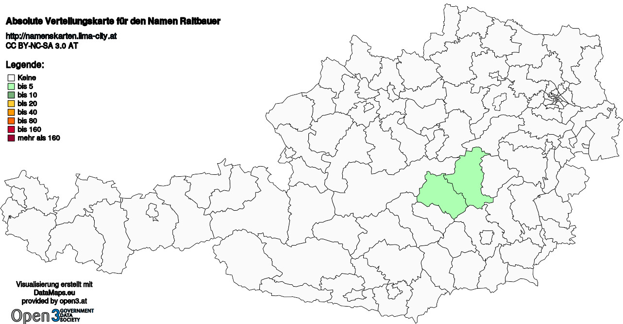 Absolute Verteilungskarten Nachnamen Raitbauer