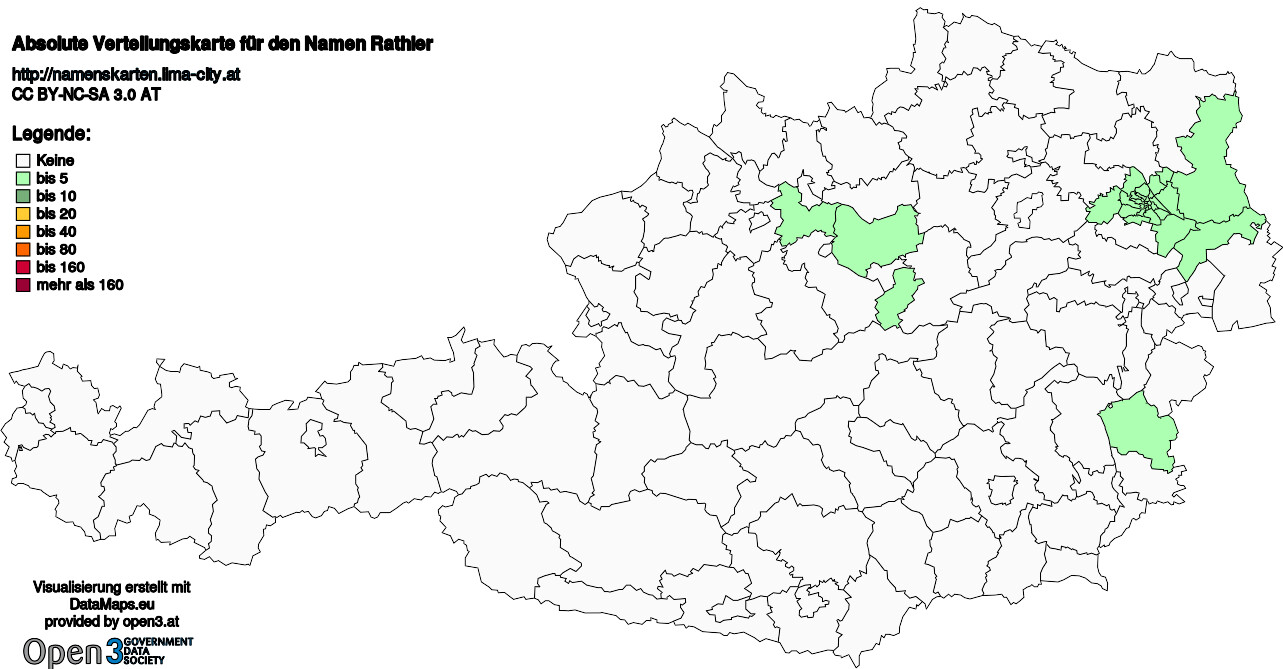 Absolute Verteilungskarten Nachnamen Rathler
