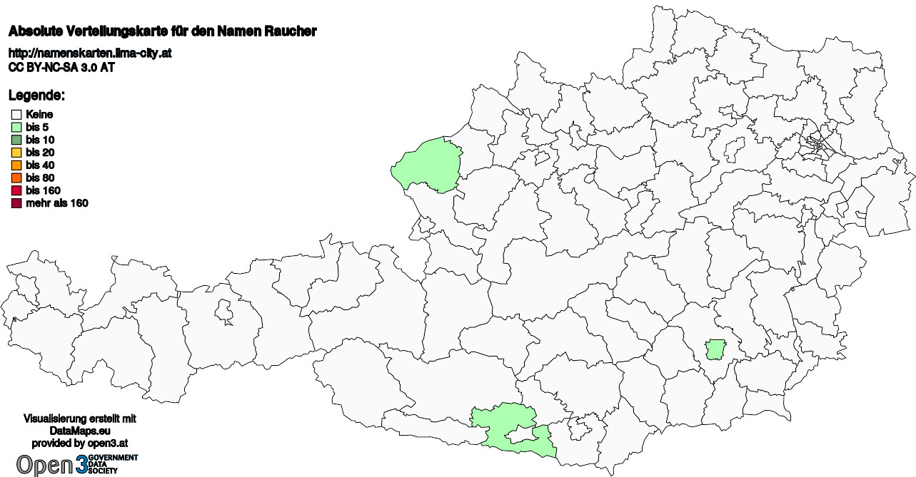 Absolute Verteilungskarten Nachnamen Raucher