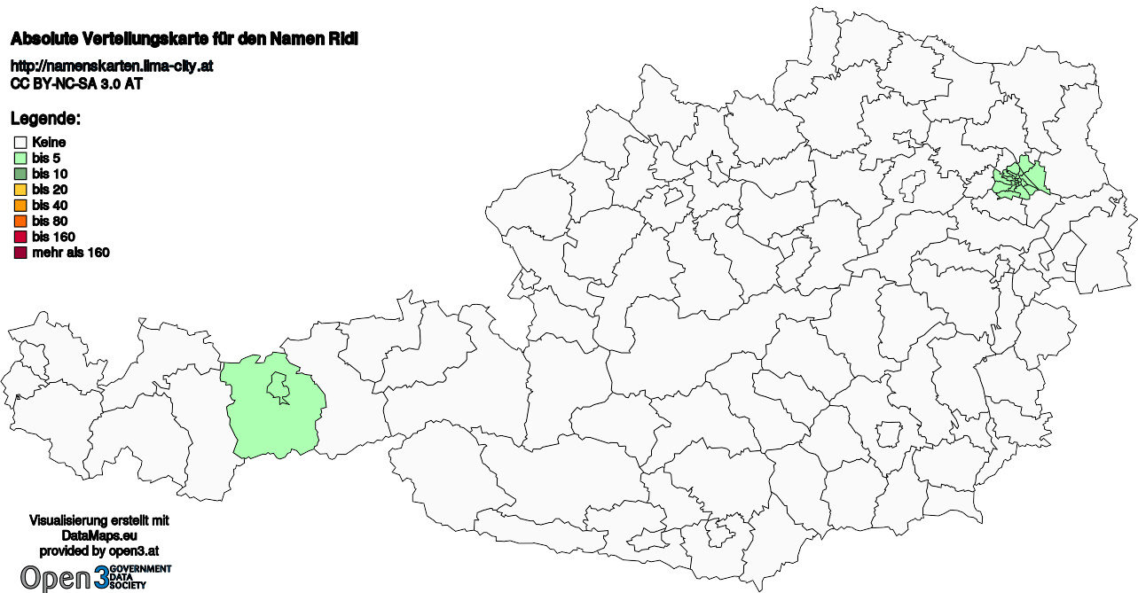Absolute Verteilungskarten Nachnamen Ridl