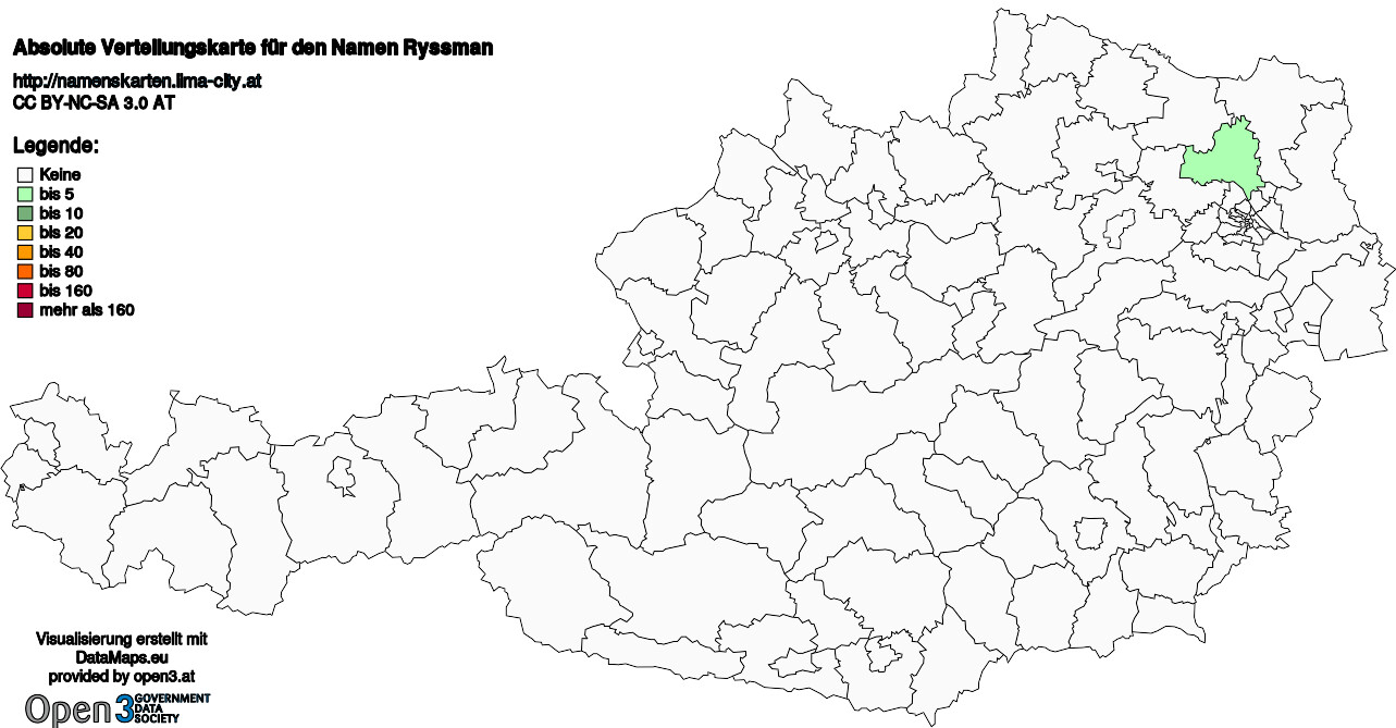 Absolute Verteilungskarten Nachnamen Ryssman