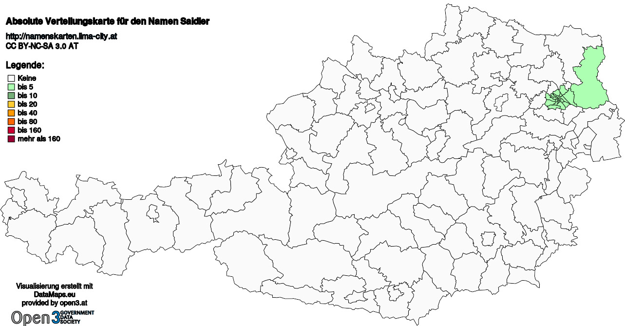 Absolute Verteilungskarten Nachnamen Saidler