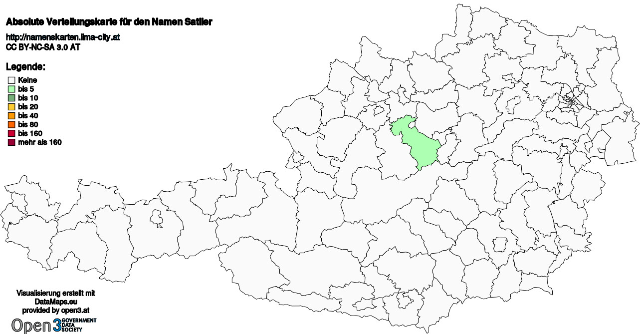 Absolute Verteilungskarten Nachnamen Satller