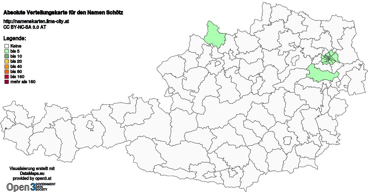 Absolute Verteilungskarten Nachnamen Schötz