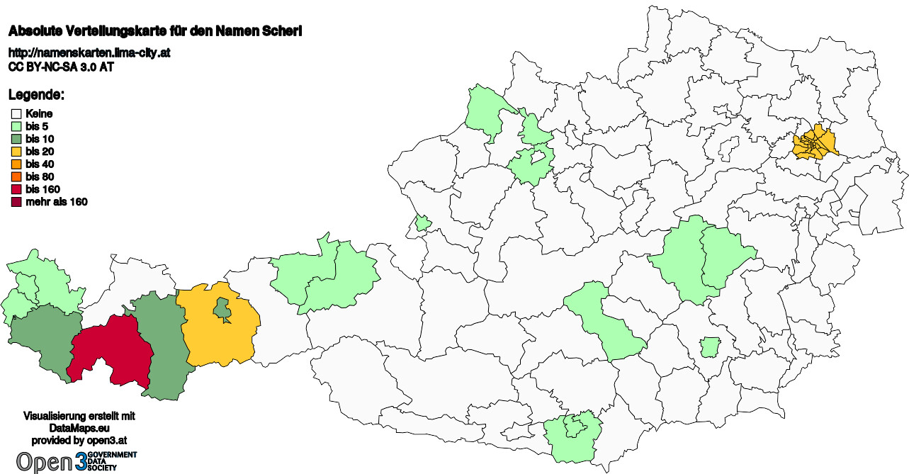 Absolute Verteilungskarten Nachnamen Scherl