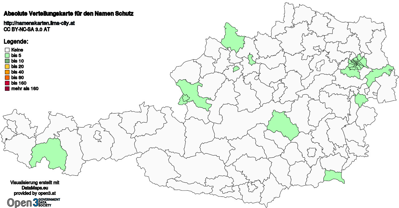 Absolute Verteilungskarten Nachnamen Schutz