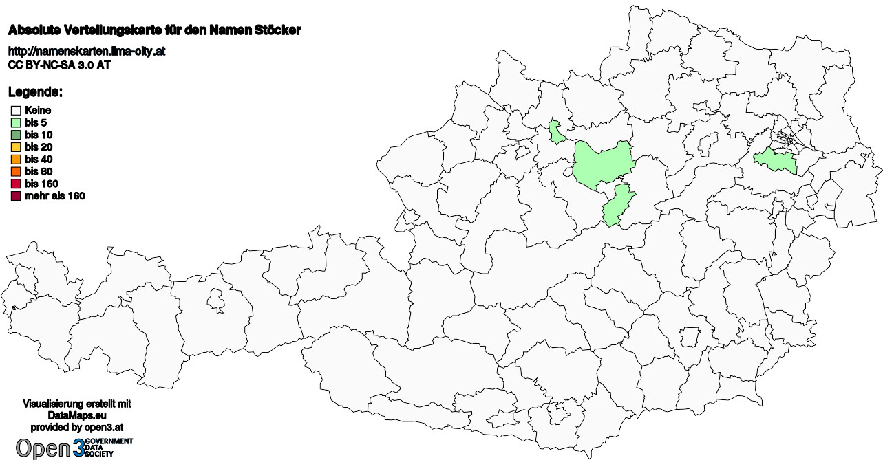 Absolute Verteilungskarten Nachnamen Stöcker