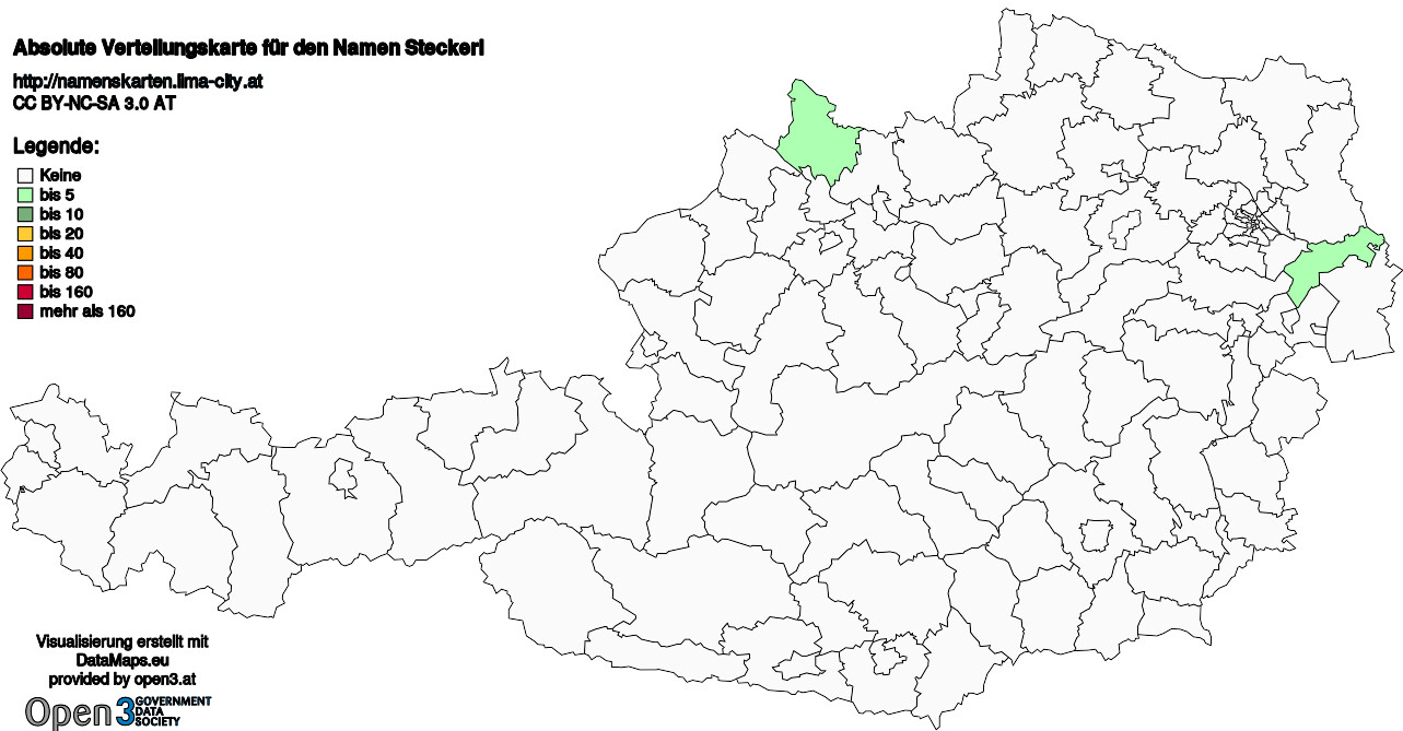 Absolute Verteilungskarten Nachnamen Steckerl