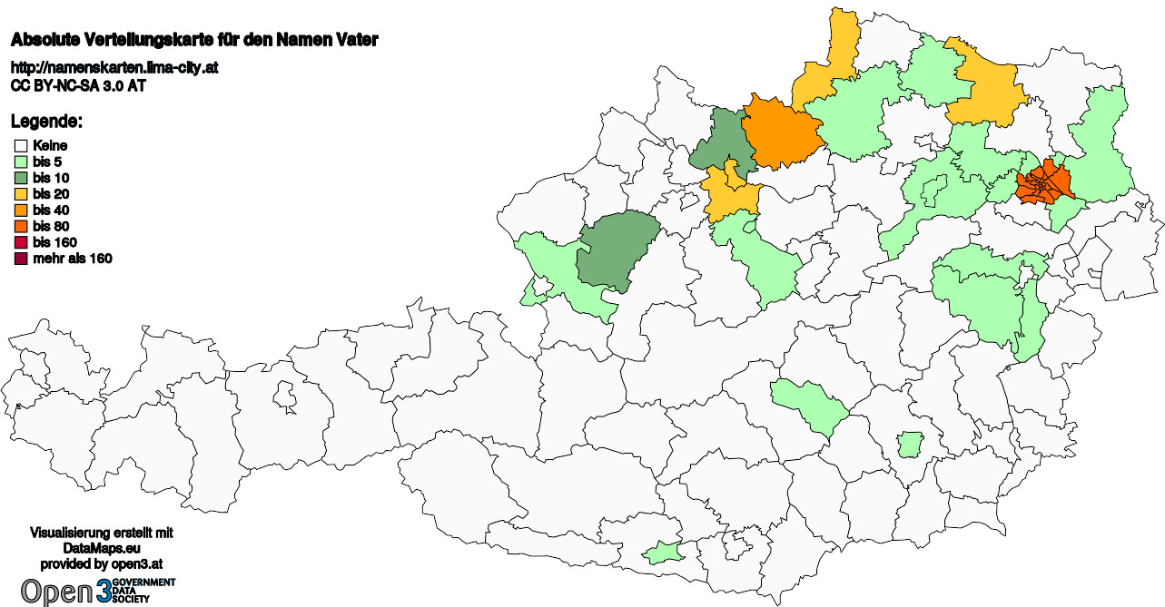 Absolute Verteilungskarten Nachnamen Vater